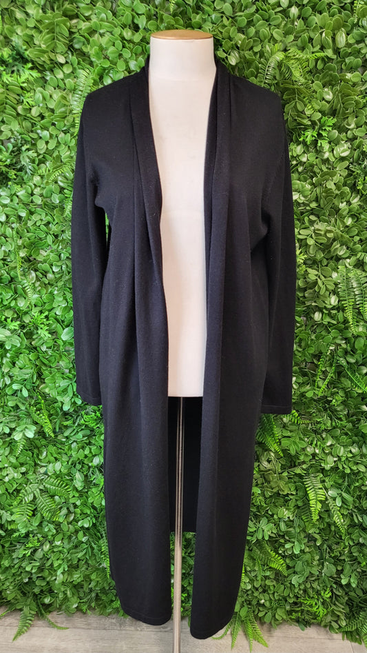 Carolina Black Long Length Cardi Knit (14-16)