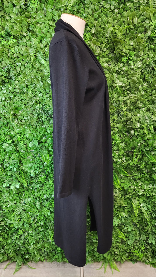 Carolina Black Long Length Cardi Knit (14-16)