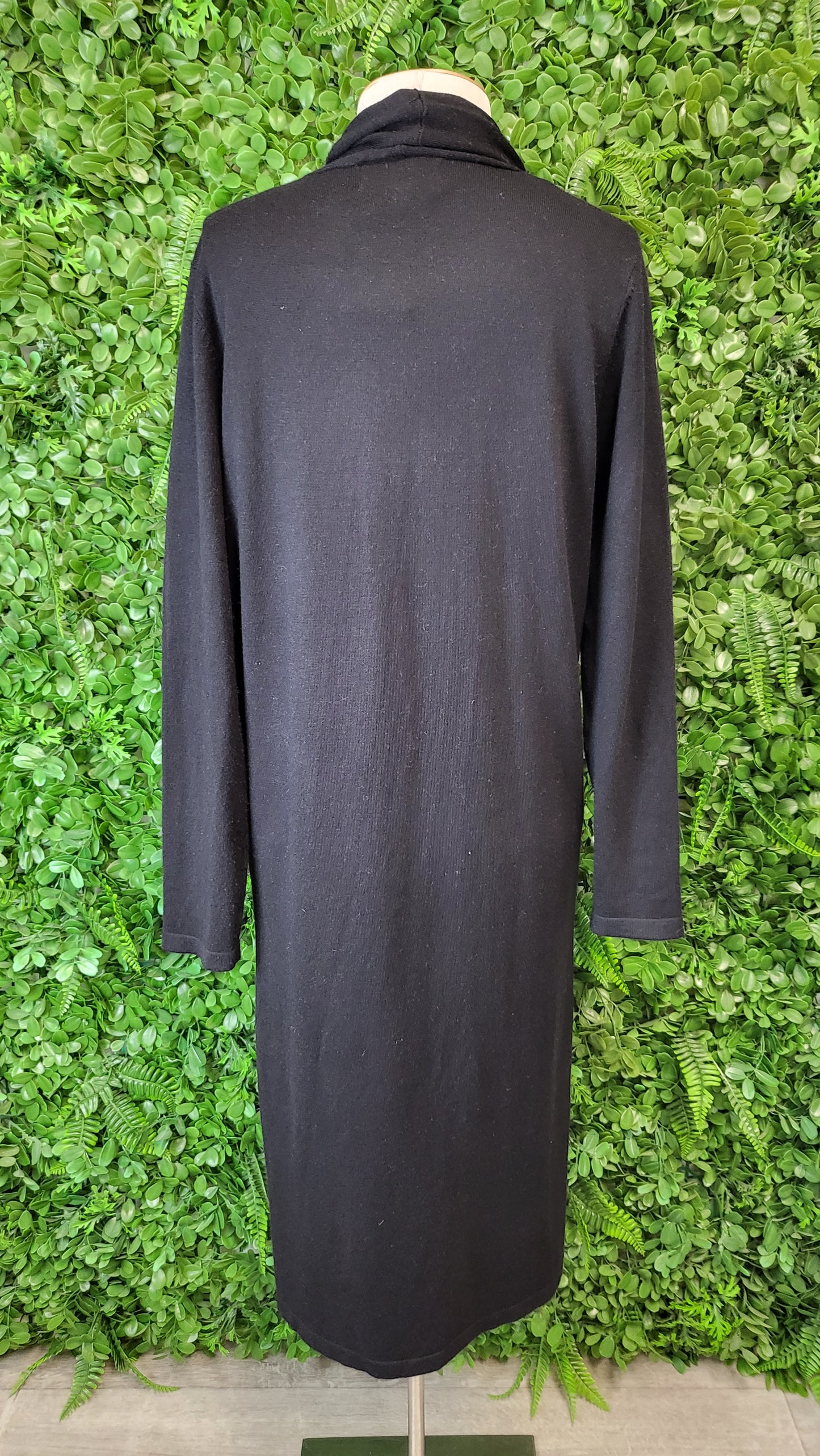 Carolina Black Long Length Cardi Knit (14-16)