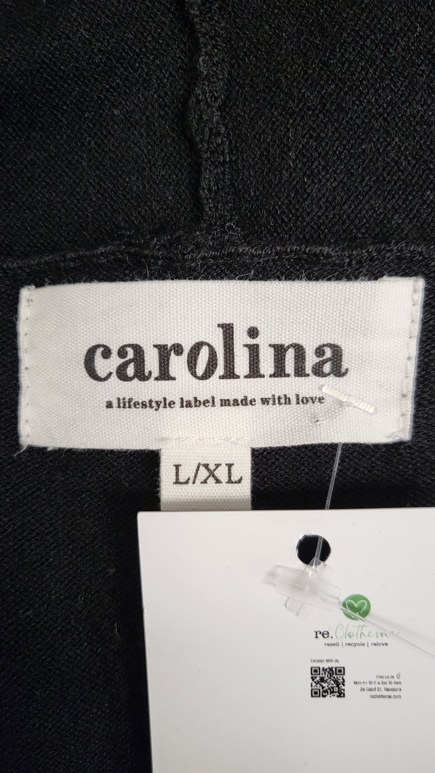 Carolina Black Long Length Cardi Knit (14-16)