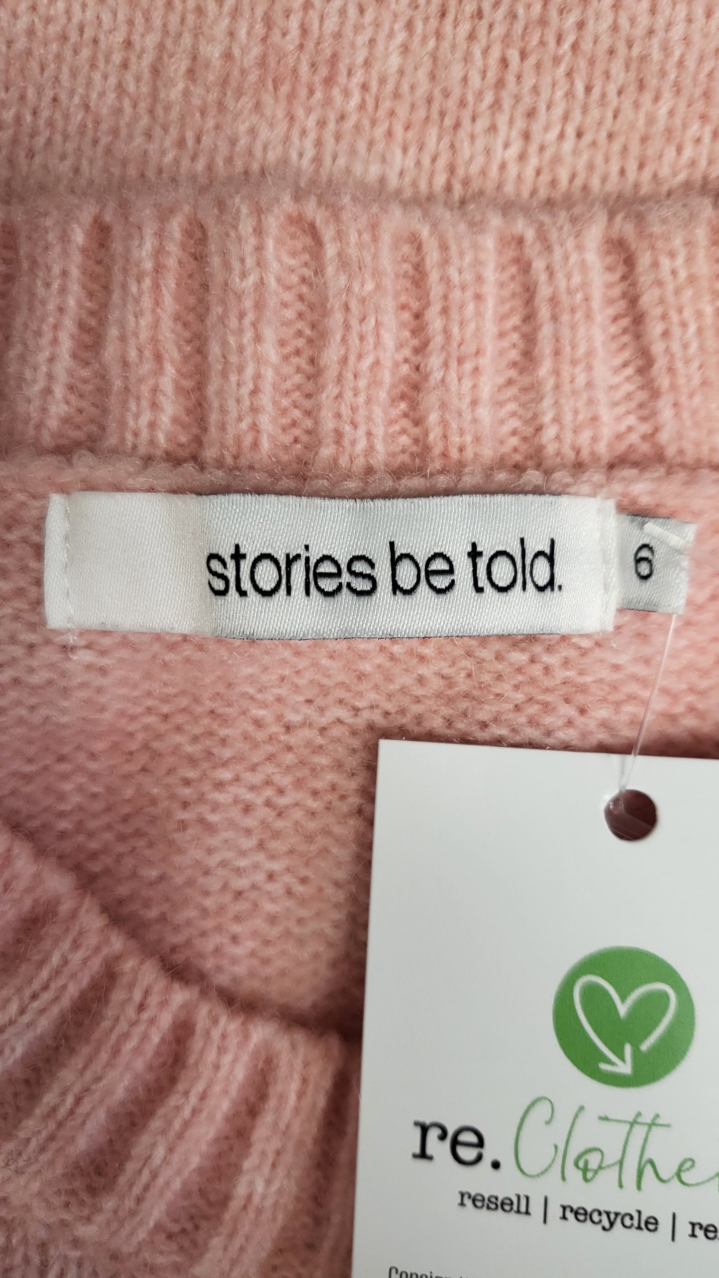 Stories Be Told Pink Wool Blend Knit (6-8)