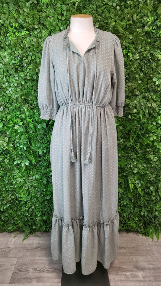 The Line Of Style Green Tiered Dress (14)