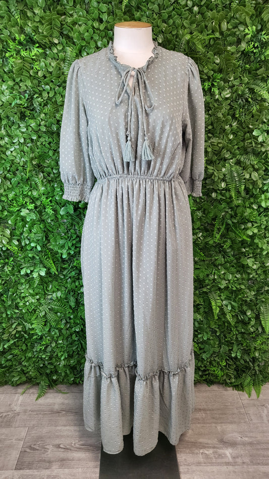 The Line Of Style Green Tiered Dress (14)