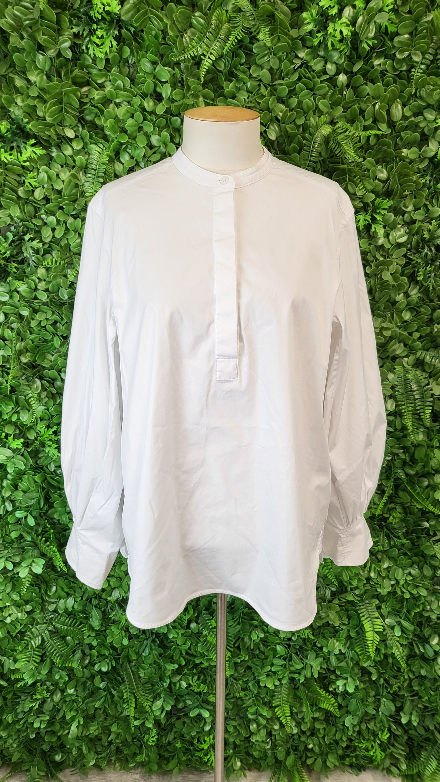 COS White Collarless Shirt (8-10)