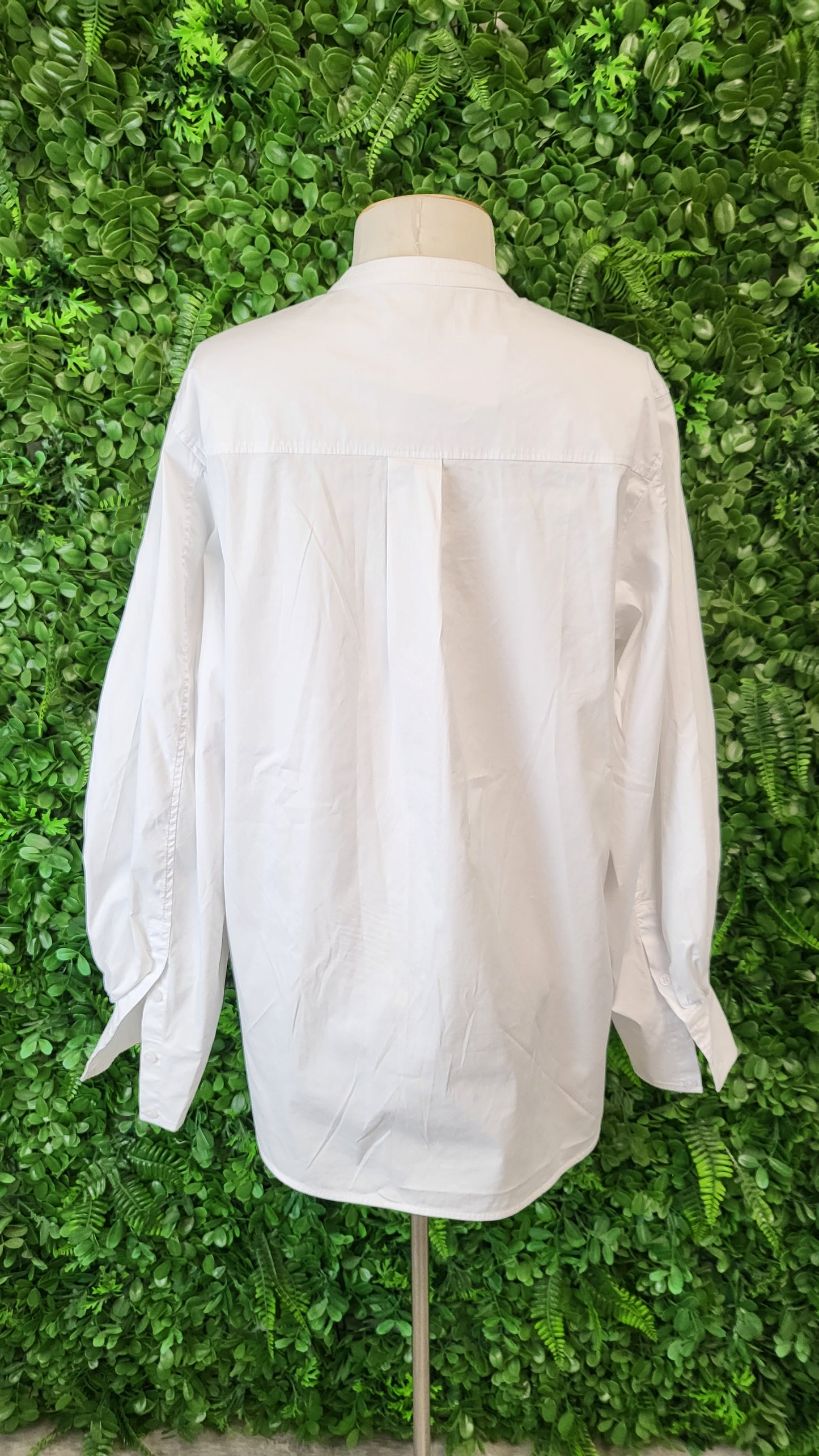 COS White Collarless Shirt (8-10)