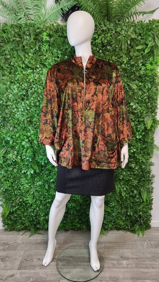Cuddles Print Velveteen Swing Top (18-22)