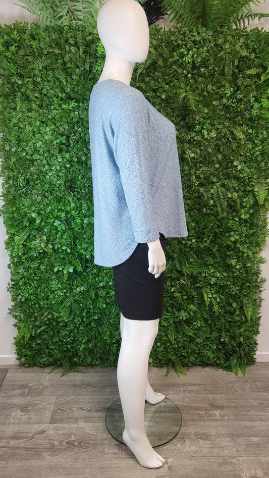 Motto Light Blue Textured Knit Top (14-16)