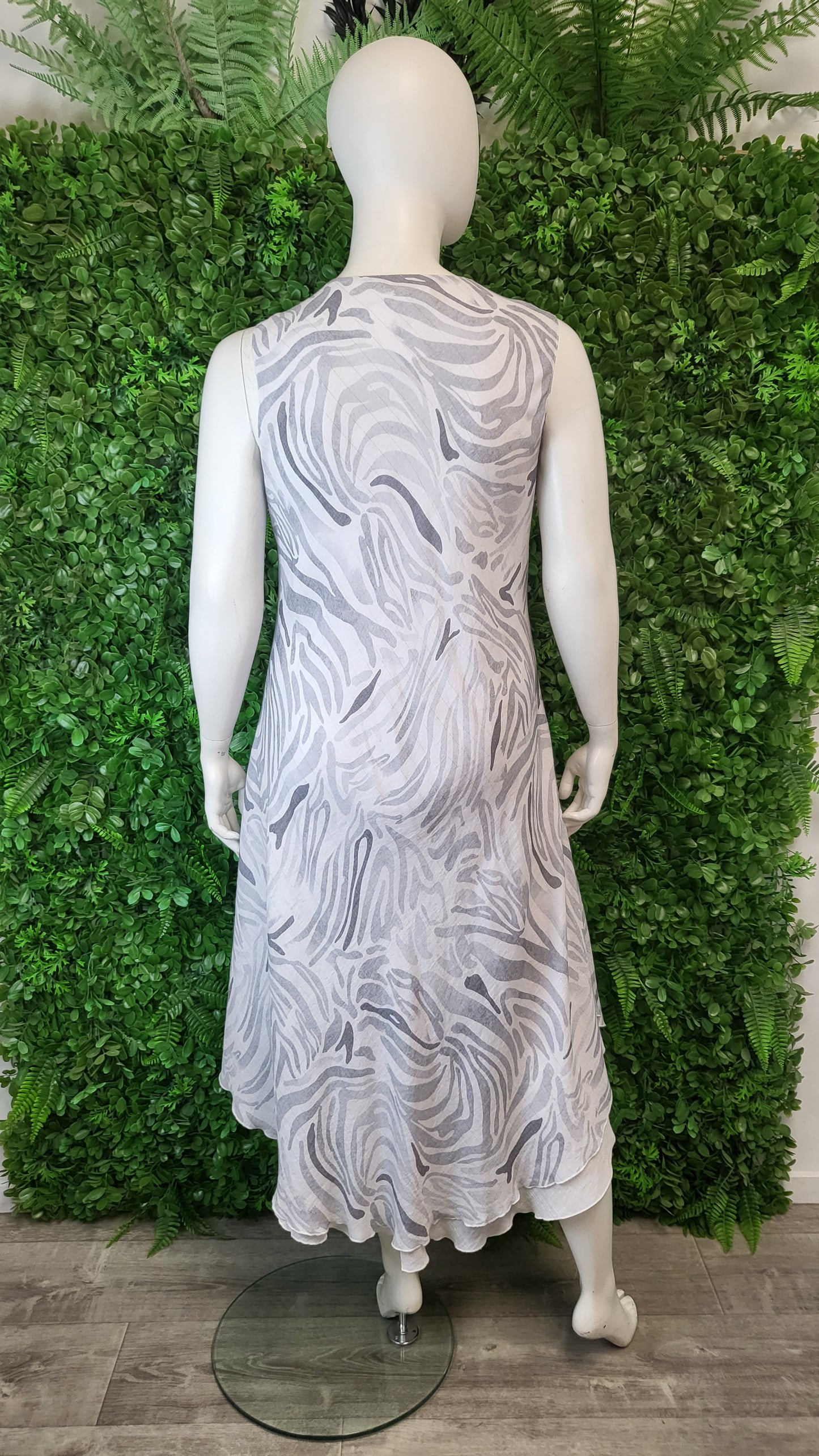 virtuelle Silver Grey Bias Cut Dress (18)