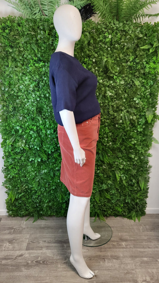 Vassalli Terracotta Cord Skirt (16)