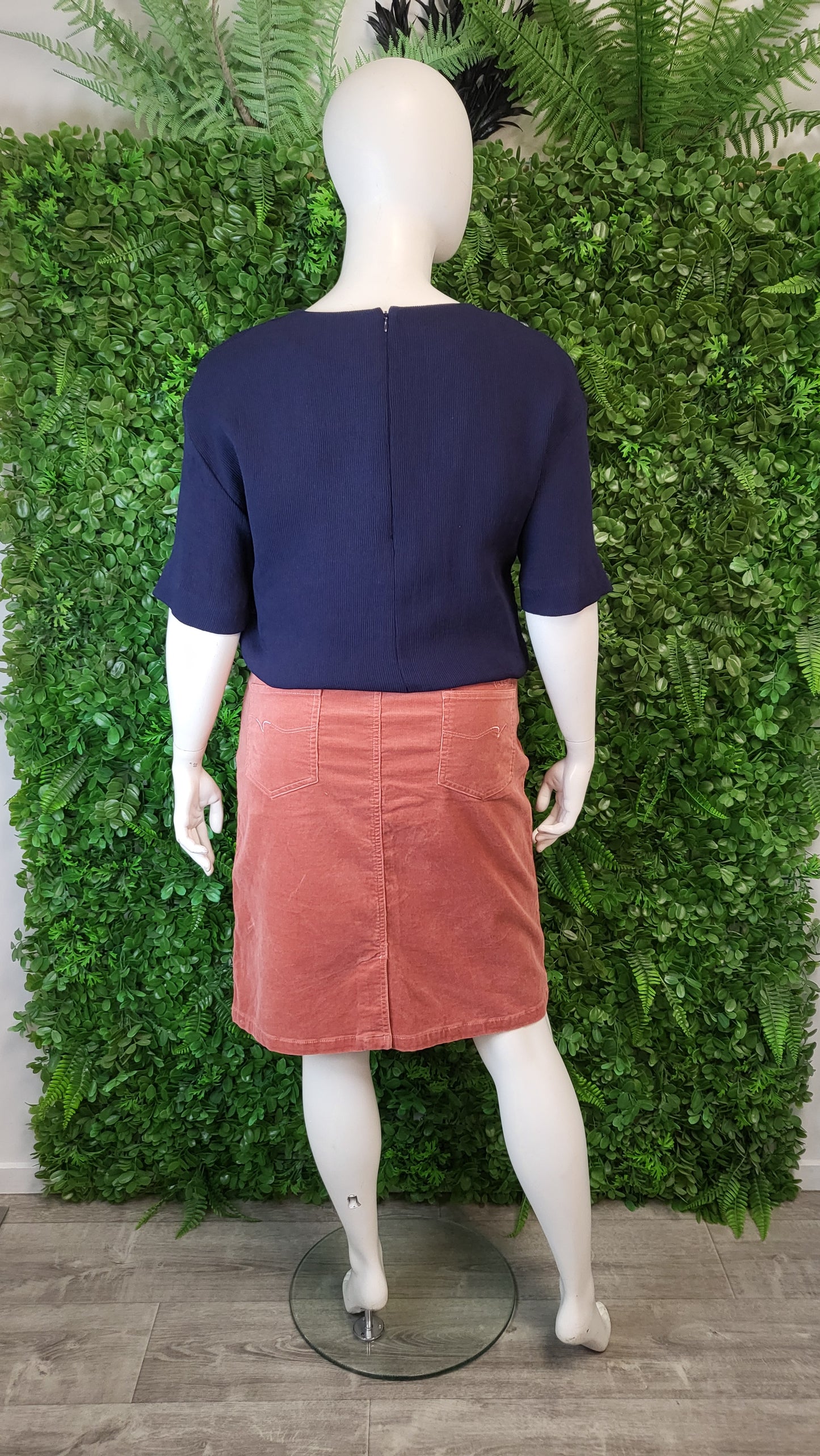 Vassalli Terracotta Cord Skirt (16)