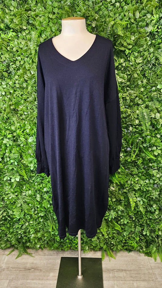 Siren Navy Merino Knit Dress (18)