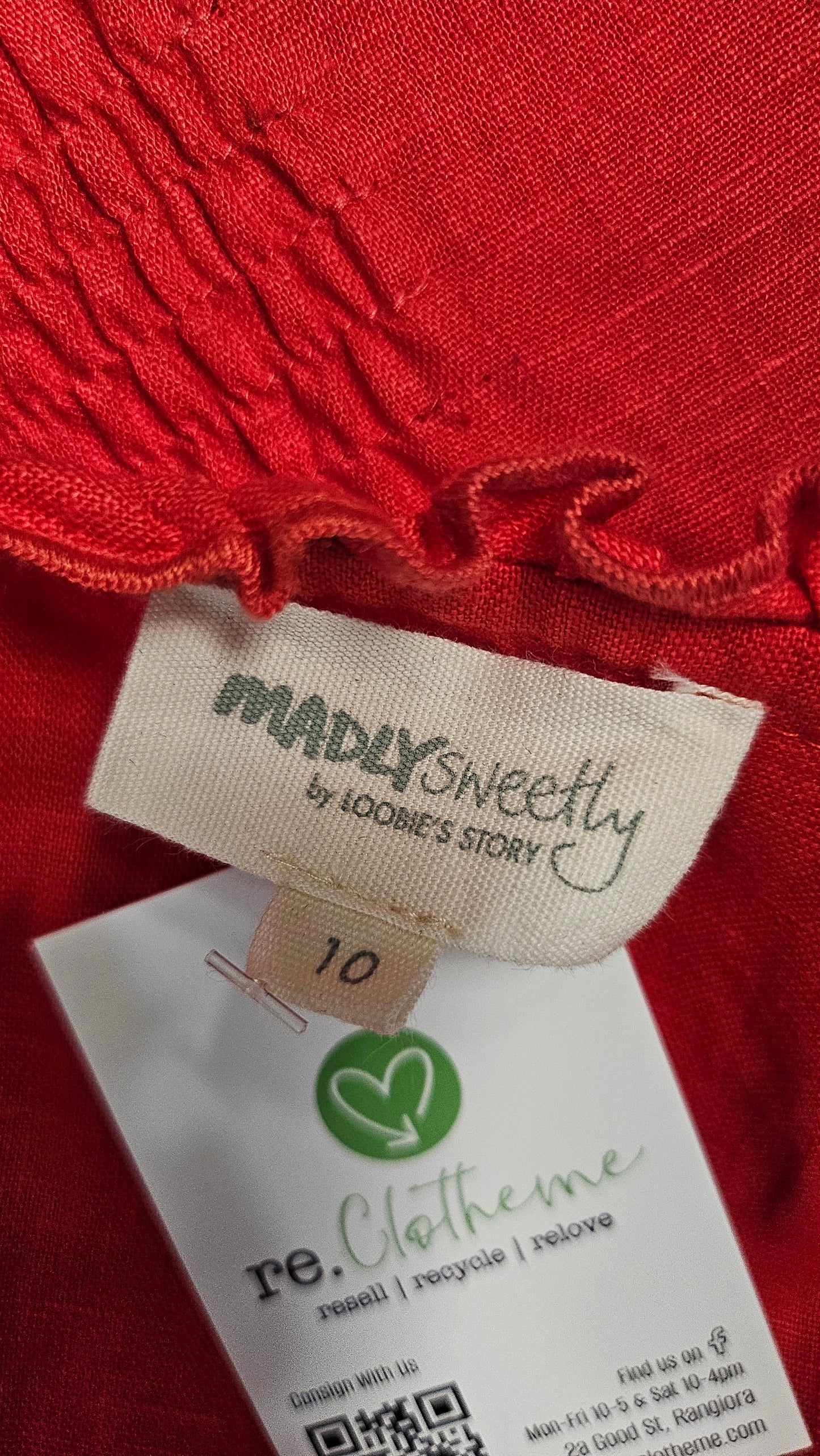 Madly Sweetly Red Linen Dress (10)