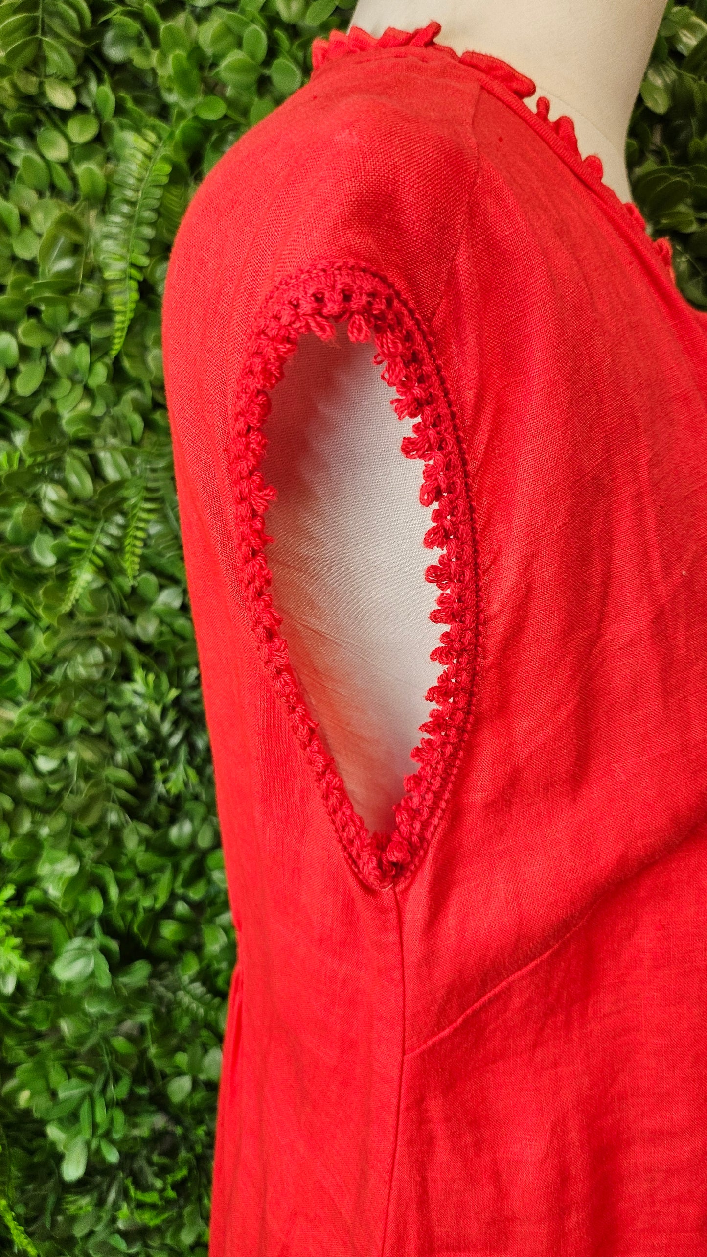 Madly Sweetly Red Linen Dress (10)