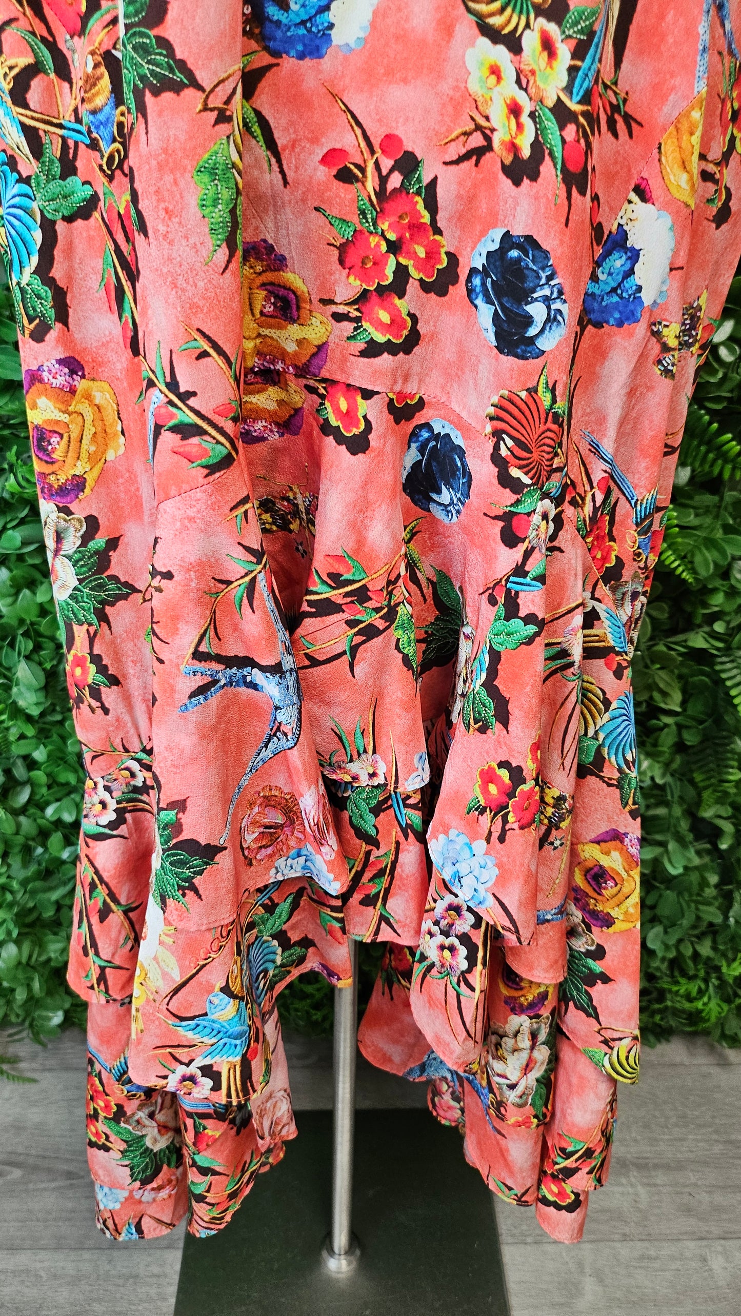 Trelise Cooper Peach Floral Get Rich Or Tie Trying Dress (10)