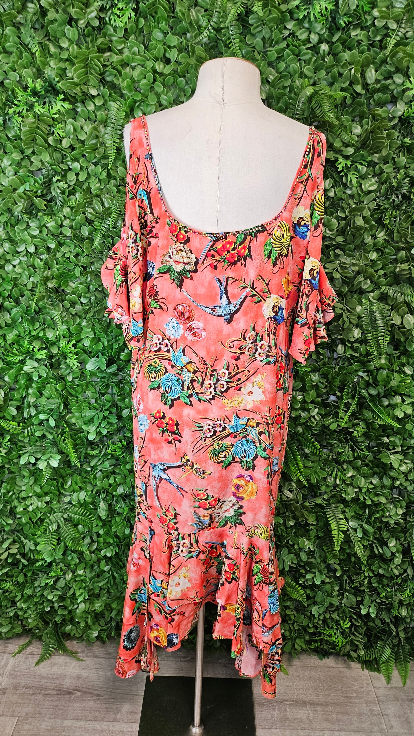 Trelise Cooper Peach Floral Get Rich Or Tie Trying Dress (10)
