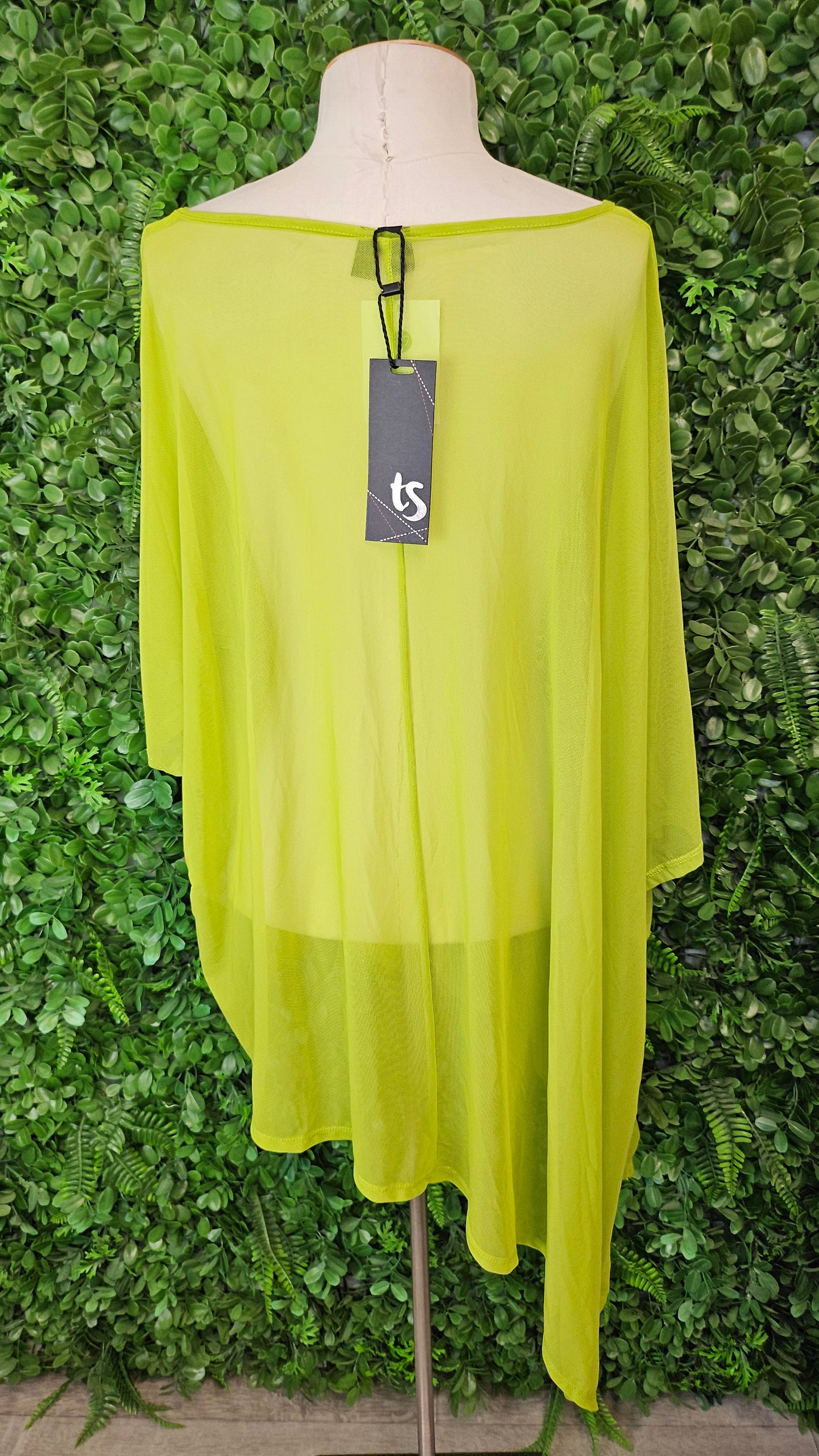 TS Lime Mesh Overlay Top BNWT (20-22)