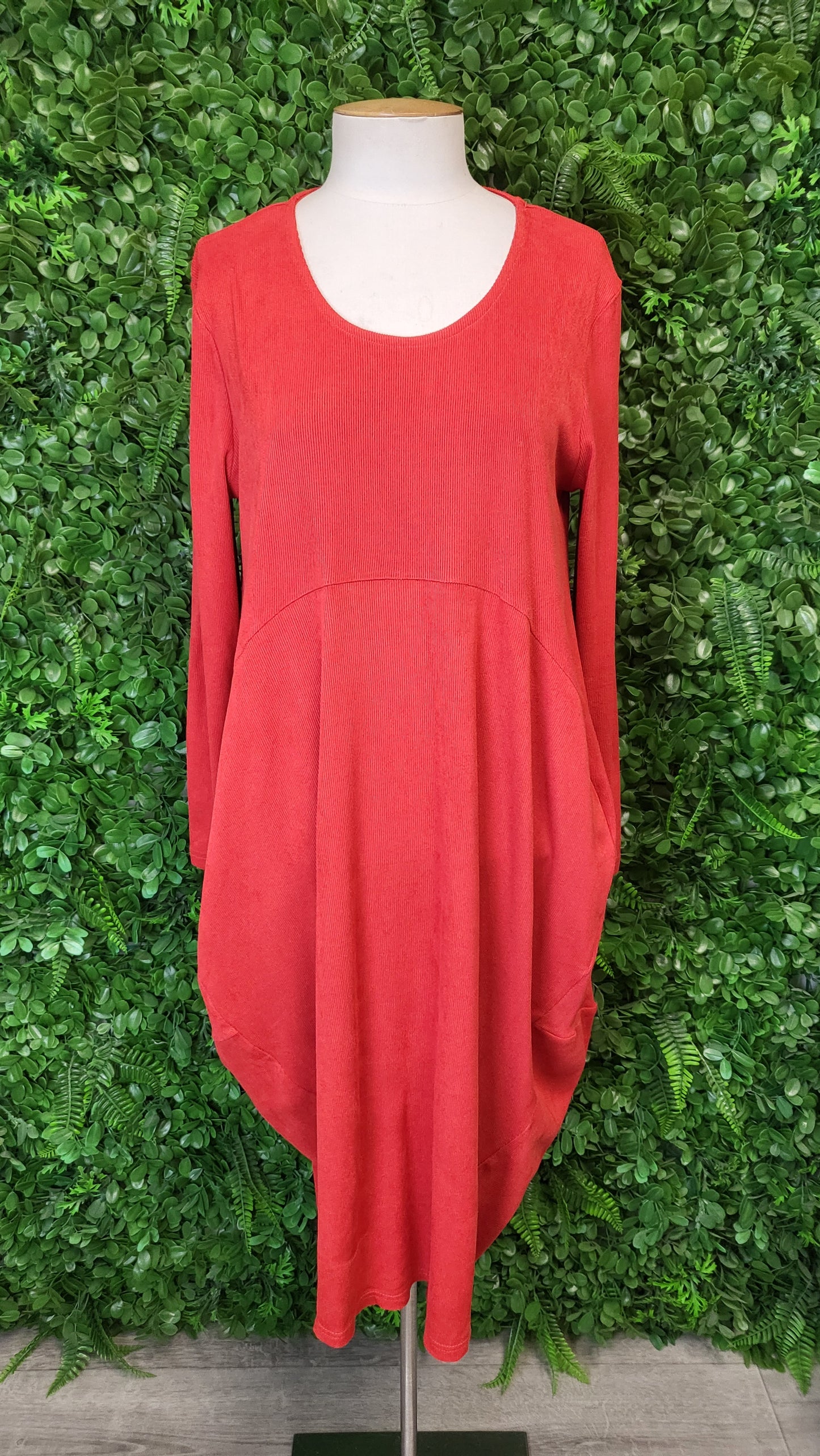 Blackstone Rust Ribbed Dress (12)