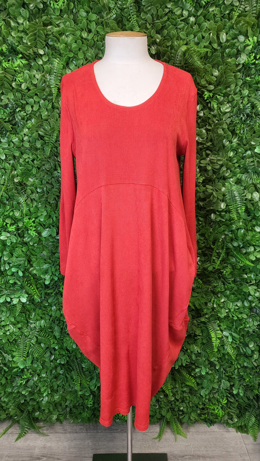 Blackstone Rust Ribbed Dress (12)