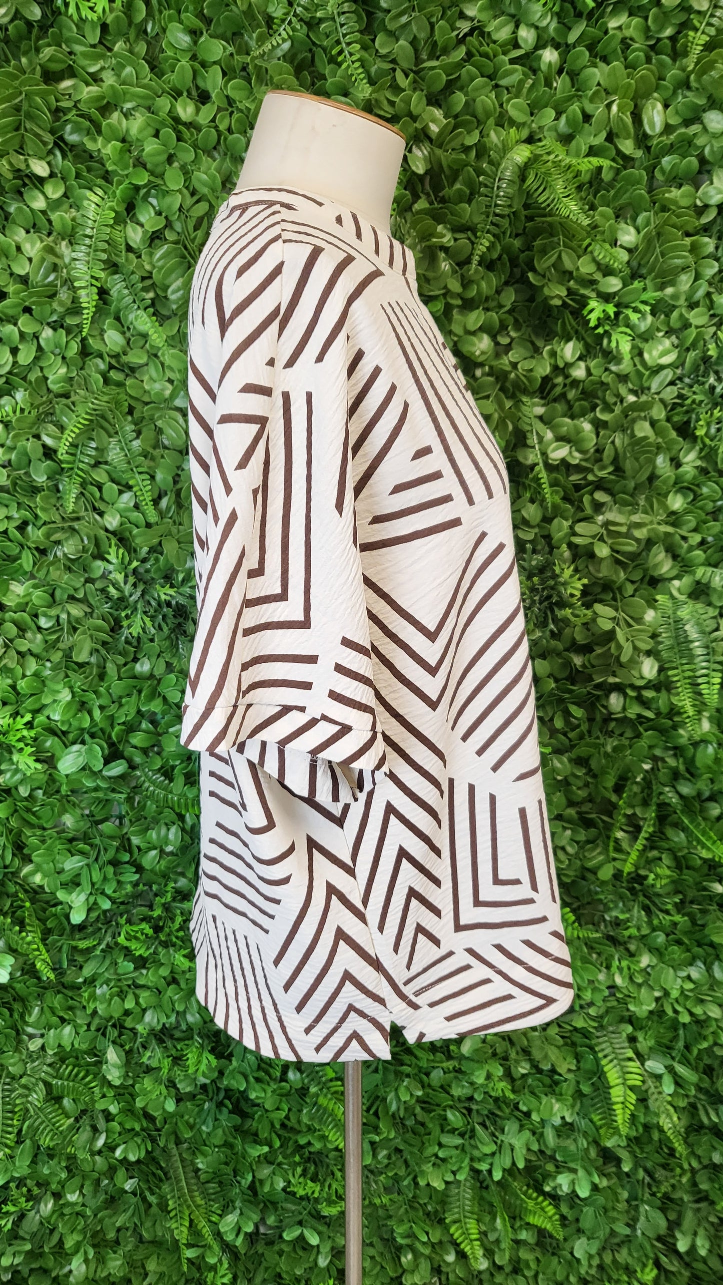 Tamara H Cream/Coco Print Top BNWT (16)