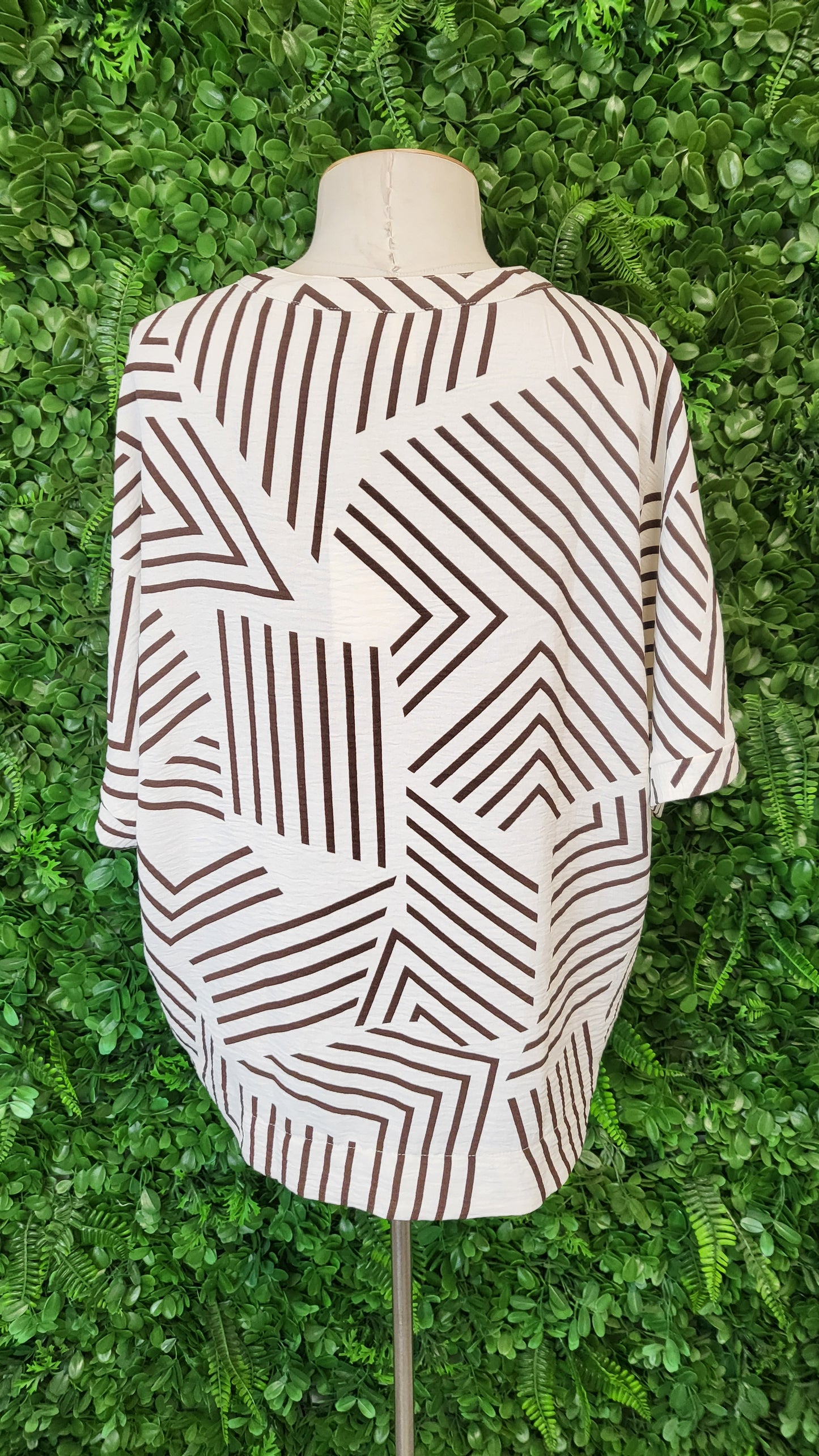 Tamara H Cream/Coco Print Top BNWT (16)