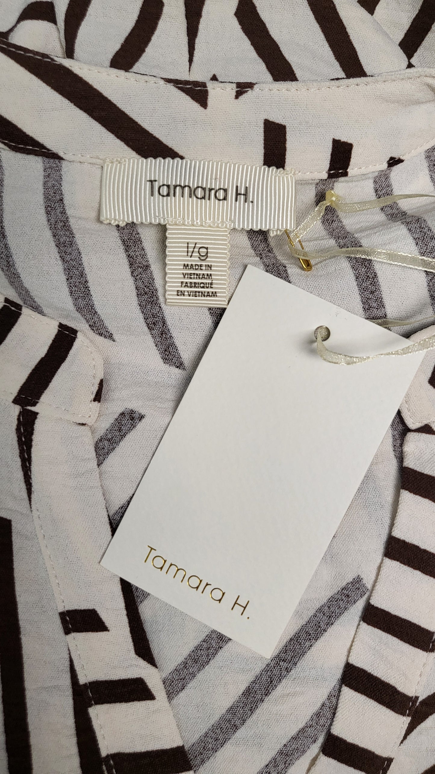 Tamara H Cream/Coco Print Top BNWT (16)