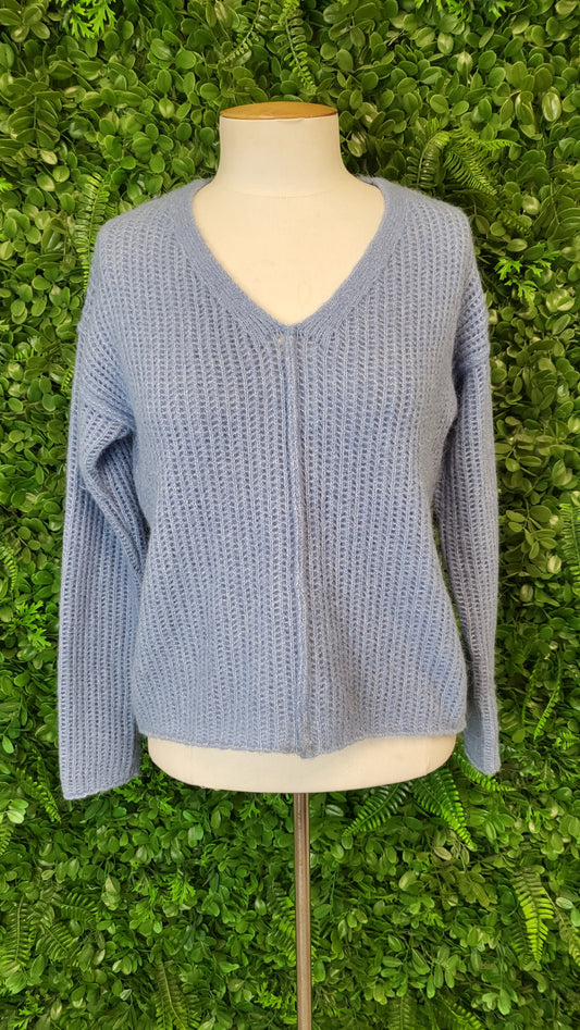 Max Blue Wool Blend Loop Knit (8)