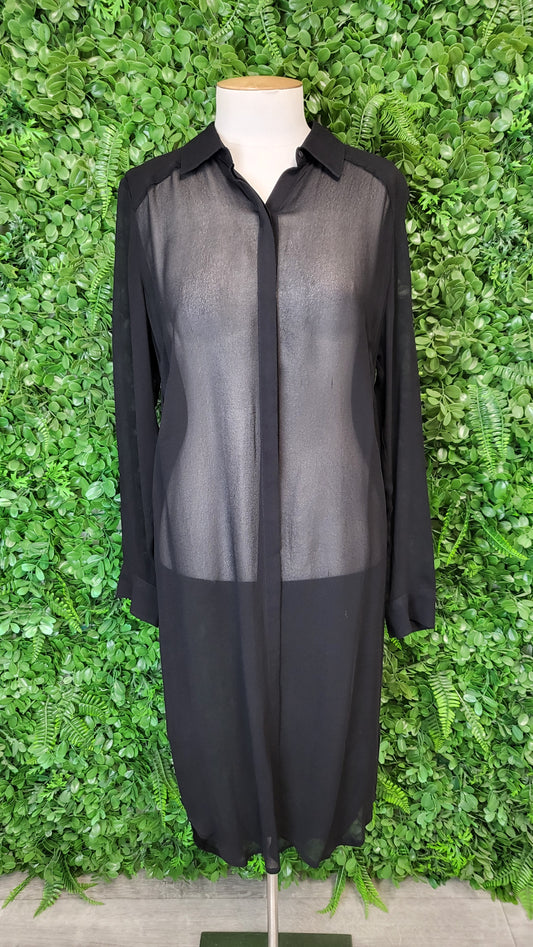 Max Black Sheer Shirt Dress (8)
