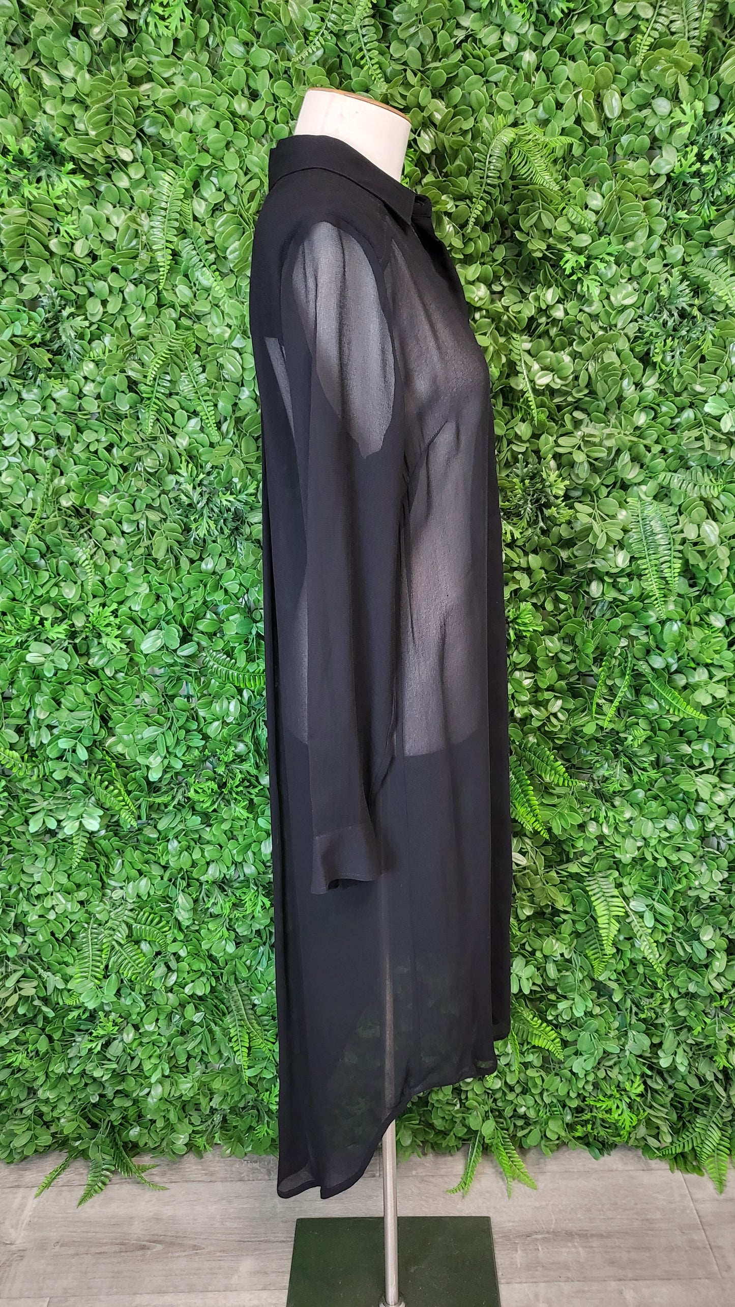 Max Black Sheer Shirt Dress (8)