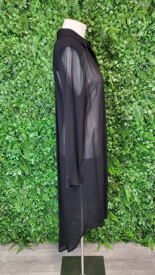 Max Black Sheer Shirt Dress (8)