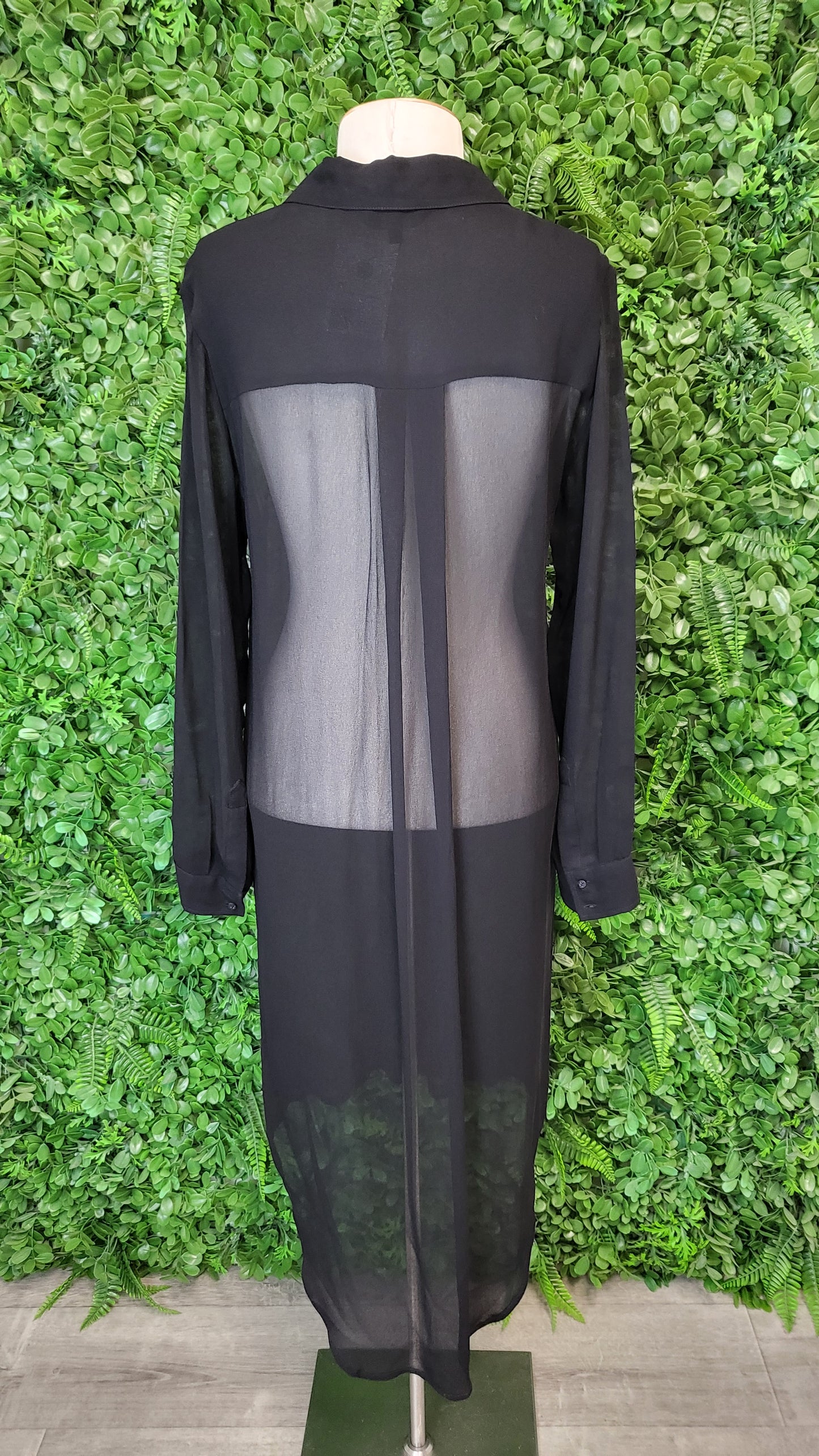 Max Black Sheer Shirt Dress (8)