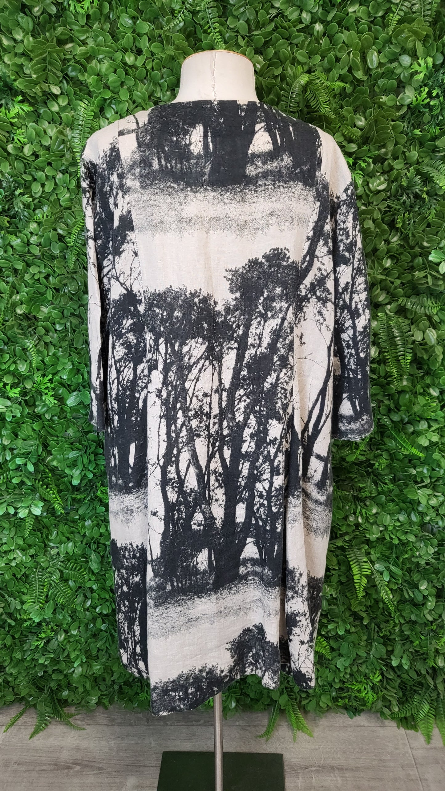 Megan Salmon Print Linen Dress Jacket (16)