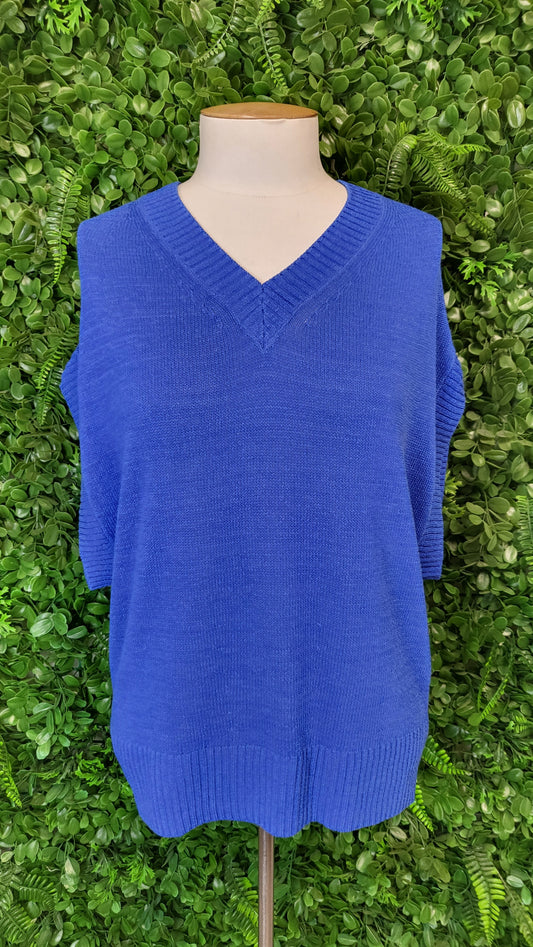 David Lawrence Azure Knit Vest (10-12)
