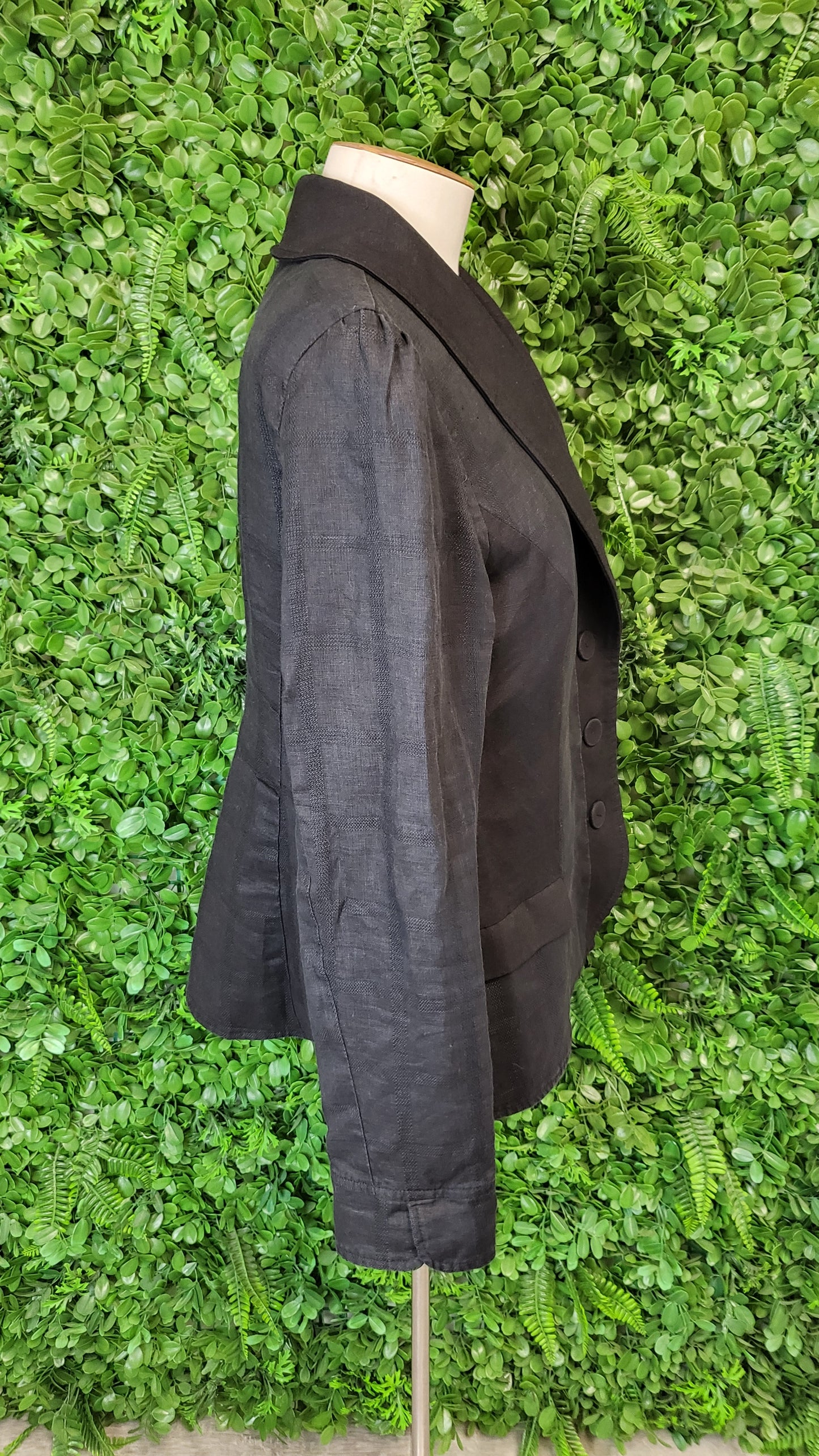 Daryl S Black Linen Blend Blazer (16)