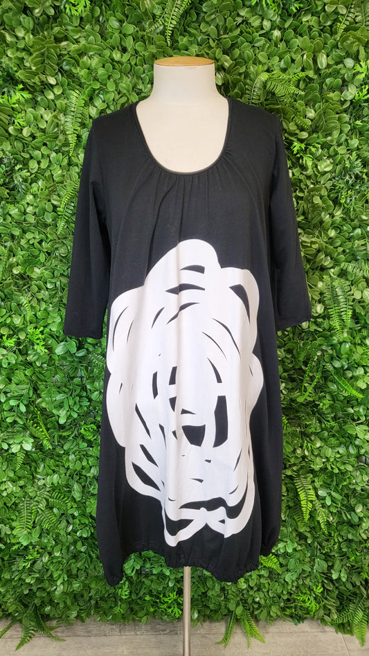 David Pond Black Print Dress (8)