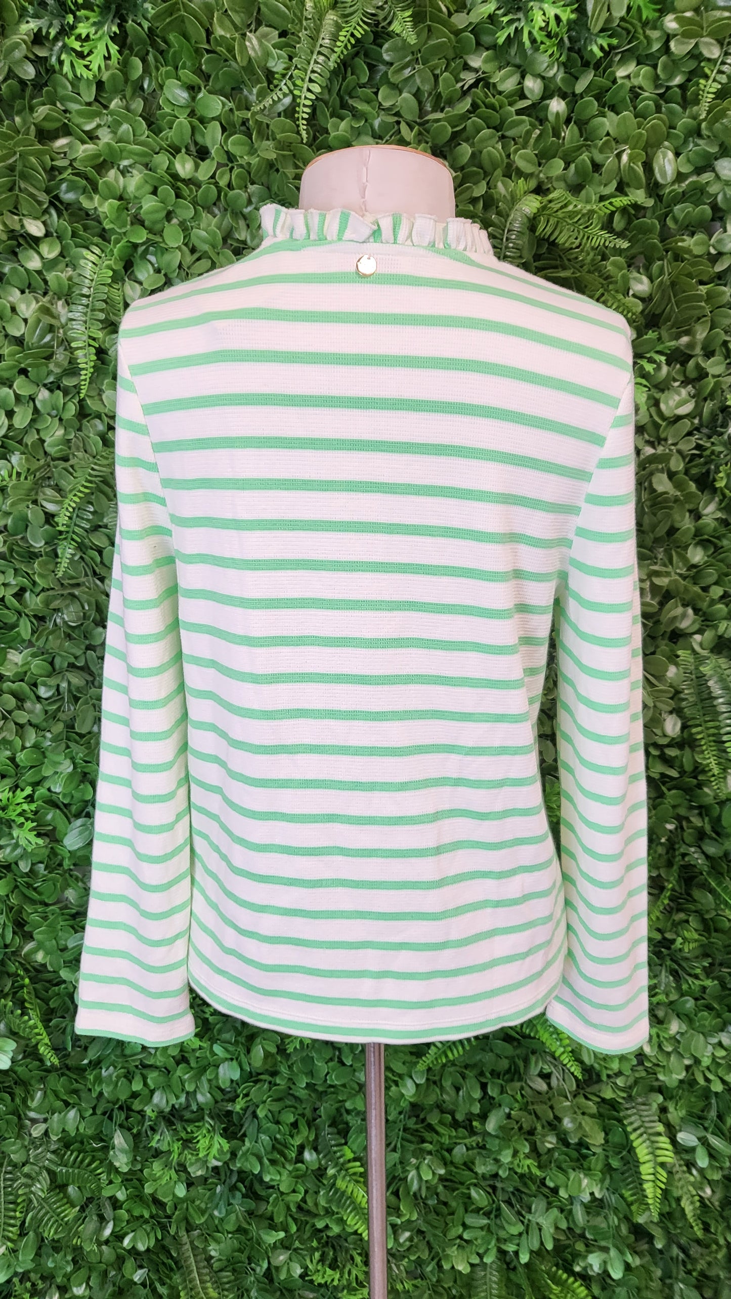 Rich & Royal Stripe Frill Henley Top (10-12)
