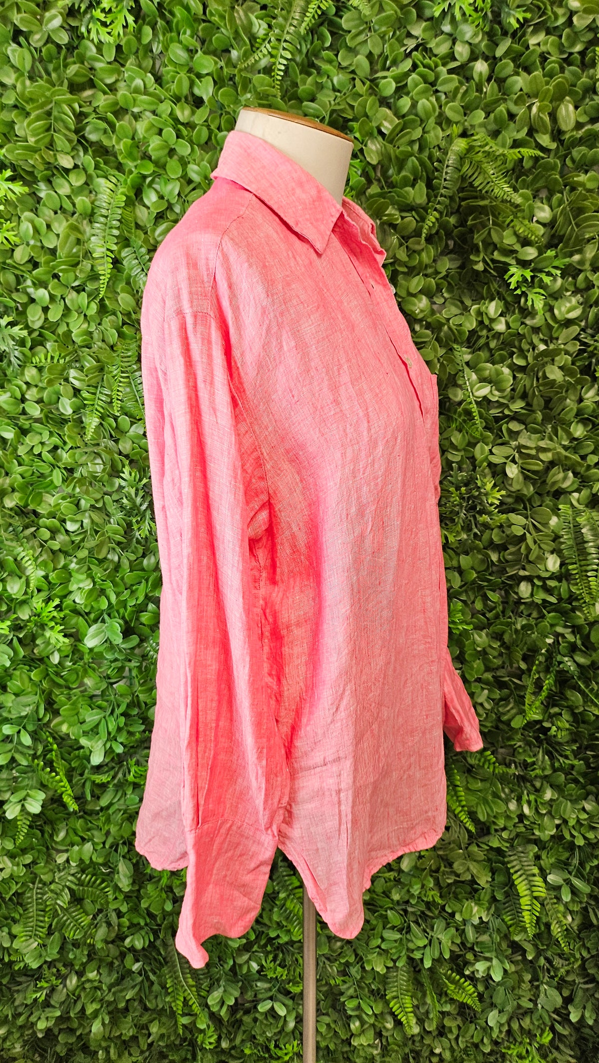 Max Pink Oversized Linen Shirt (12-14)