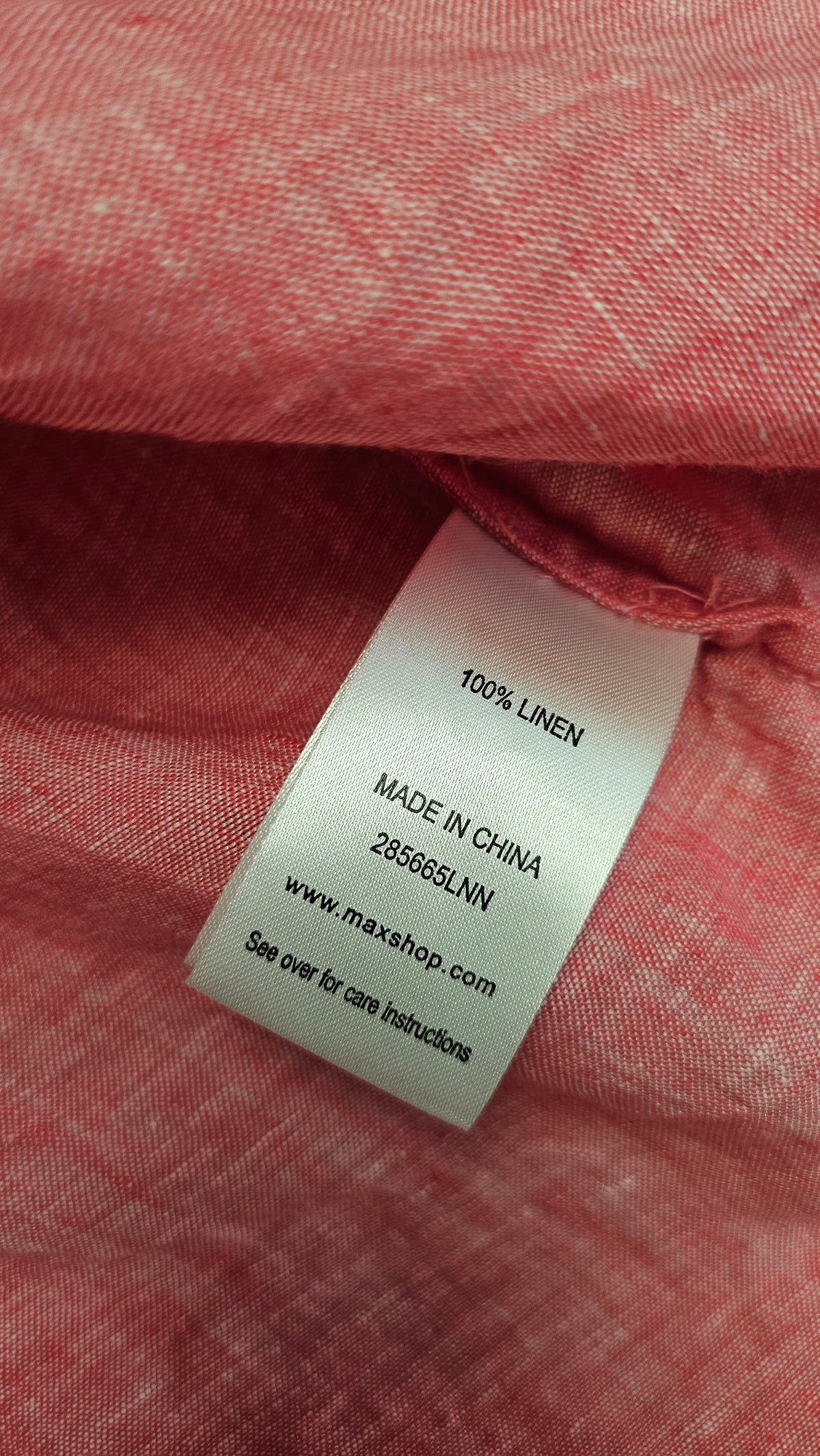Max Pink Oversized Linen Shirt (12-14)