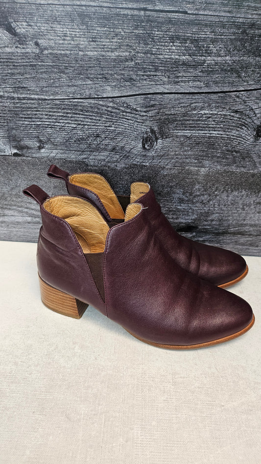 Bresley Plum Leather Boot (36)
