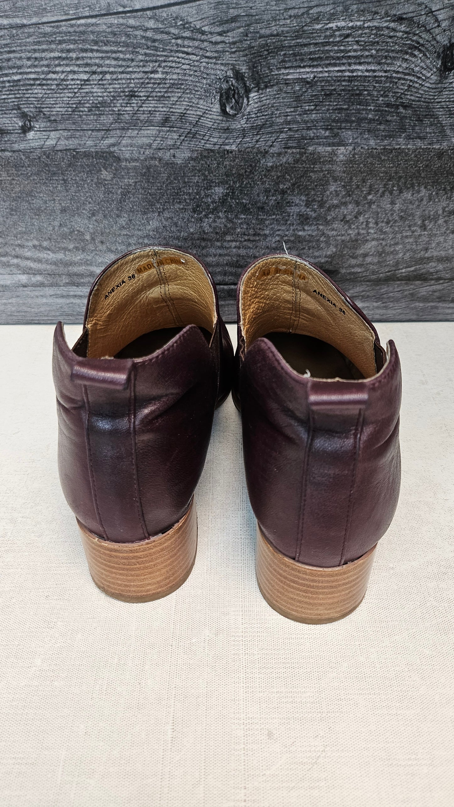 Bresley Plum Leather Boot (36)