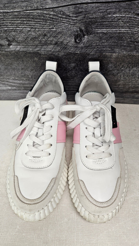 Minx White Leather Racer Sneaker (38)