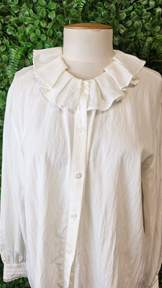 Urban Revivo Ivory Frill Neck Shirt (12)