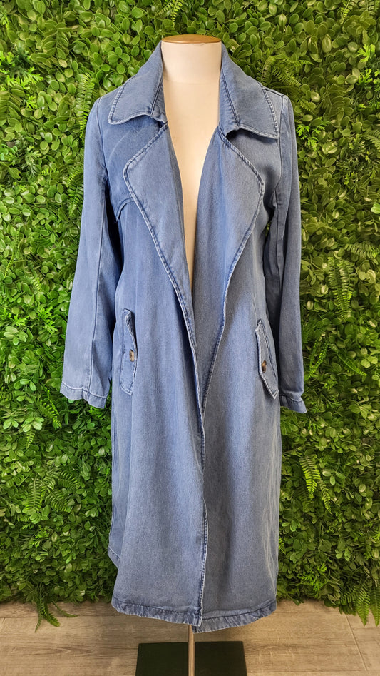 Max Blue Denim Trenchcoat (8)