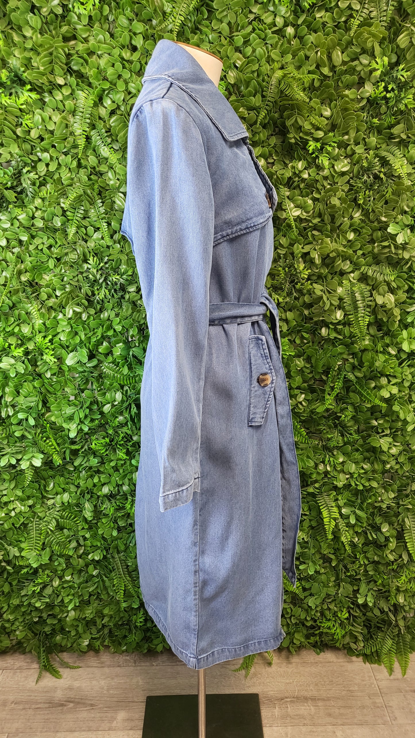Max Blue Denim Trenchcoat (8)