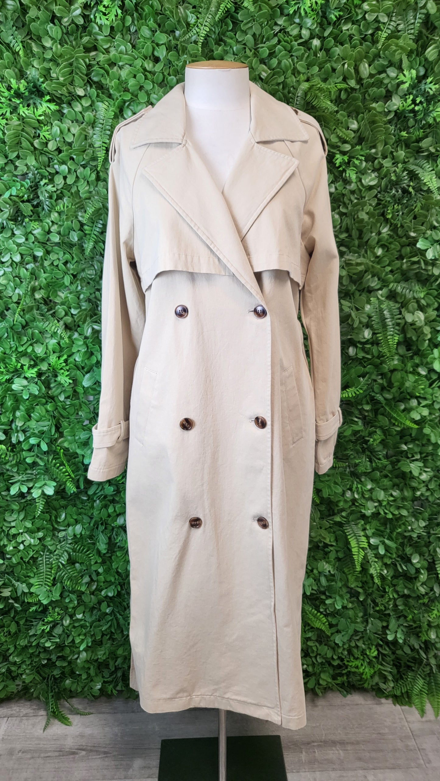 All About Eve Beige Trench Coat (10-12)