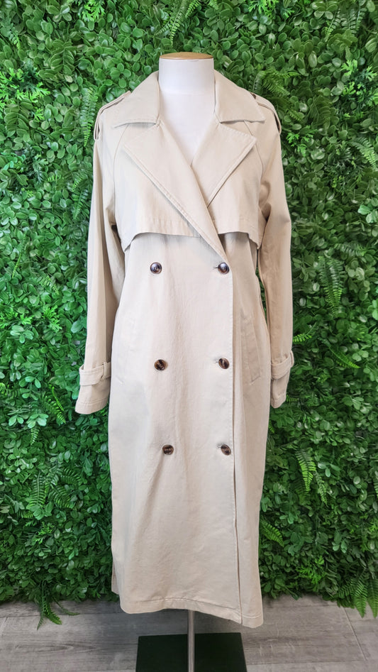 All About Eve Beige Trench Coat (10-12)