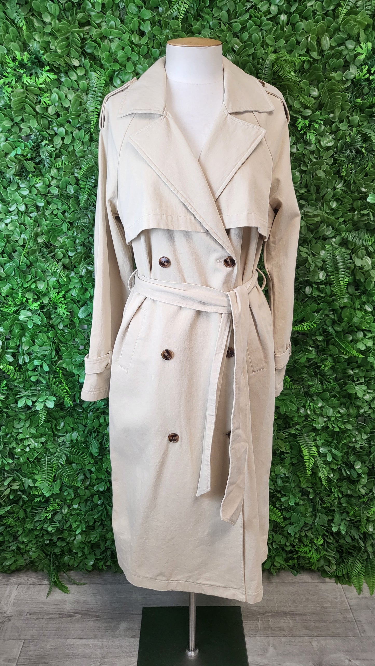 All About Eve Beige Trench Coat (10-12)