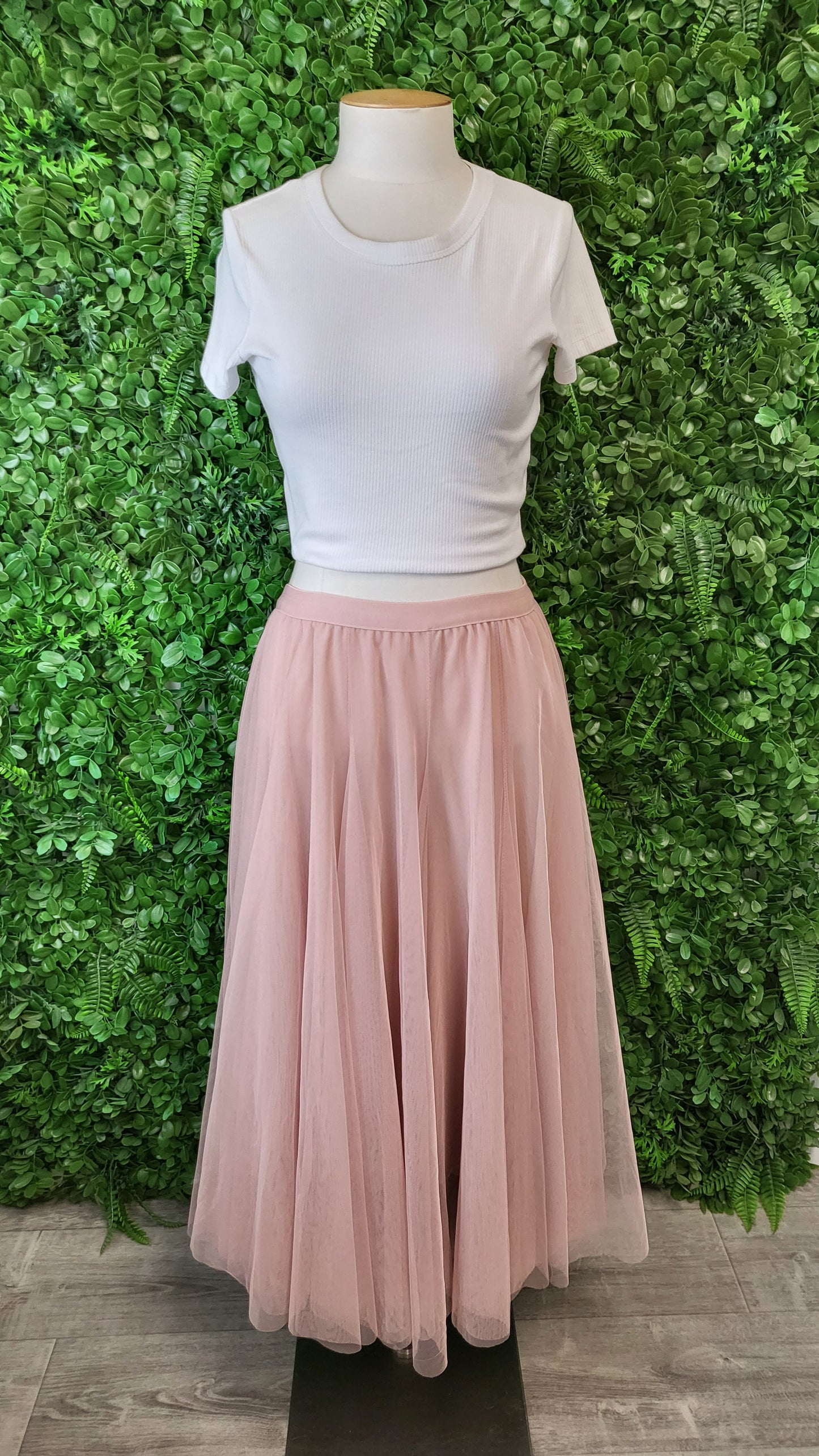 C.Reed Blush Tulle Maxi Skirt (8-10)