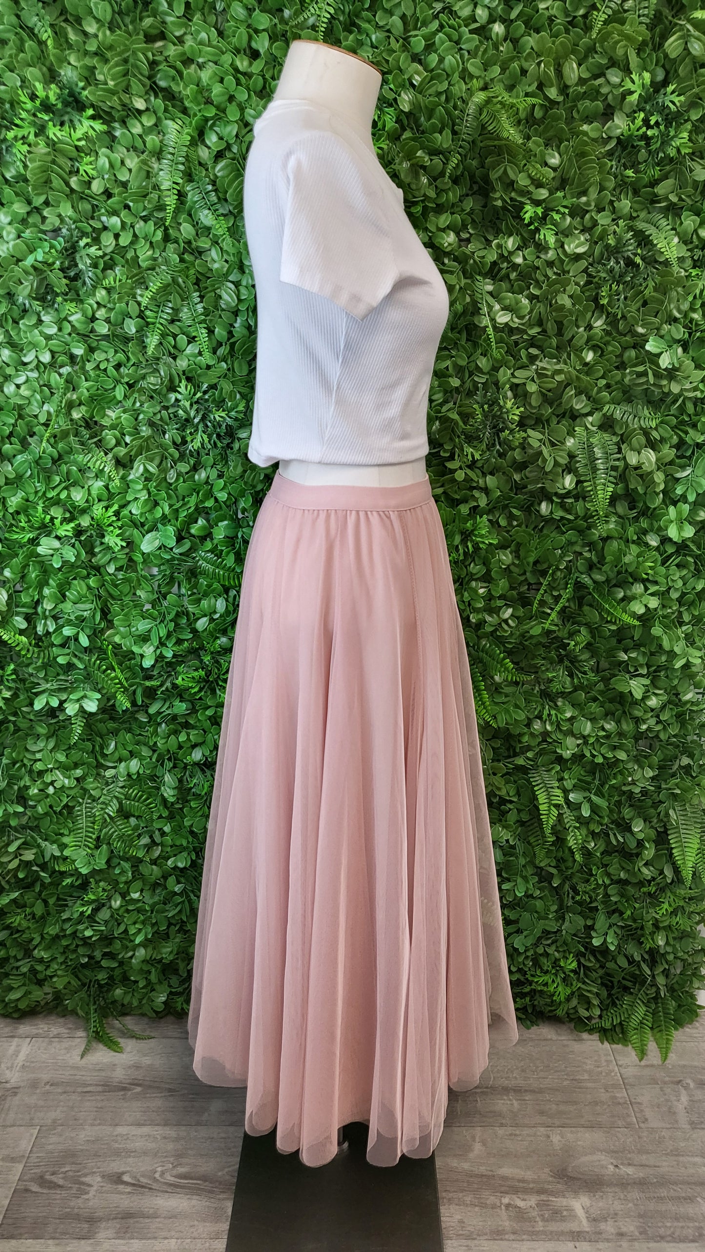 C.Reed Blush Tulle Maxi Skirt (8-10)