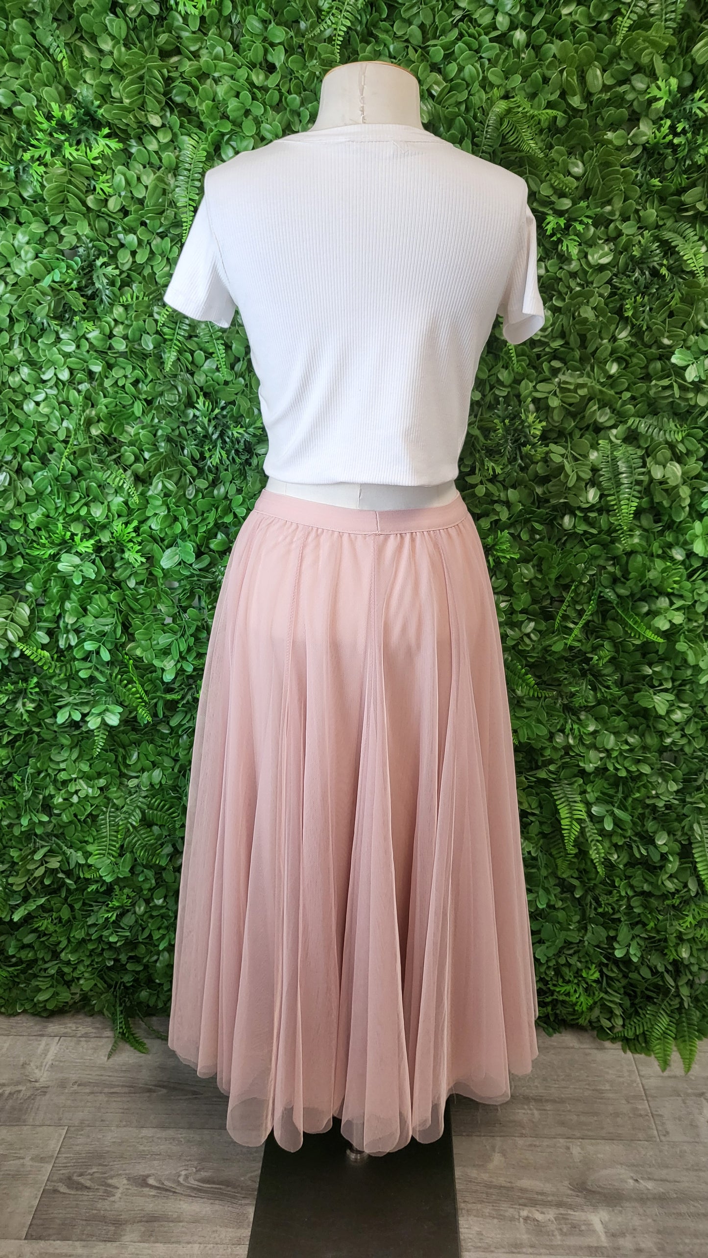 C.Reed Blush Tulle Maxi Skirt (8-10)