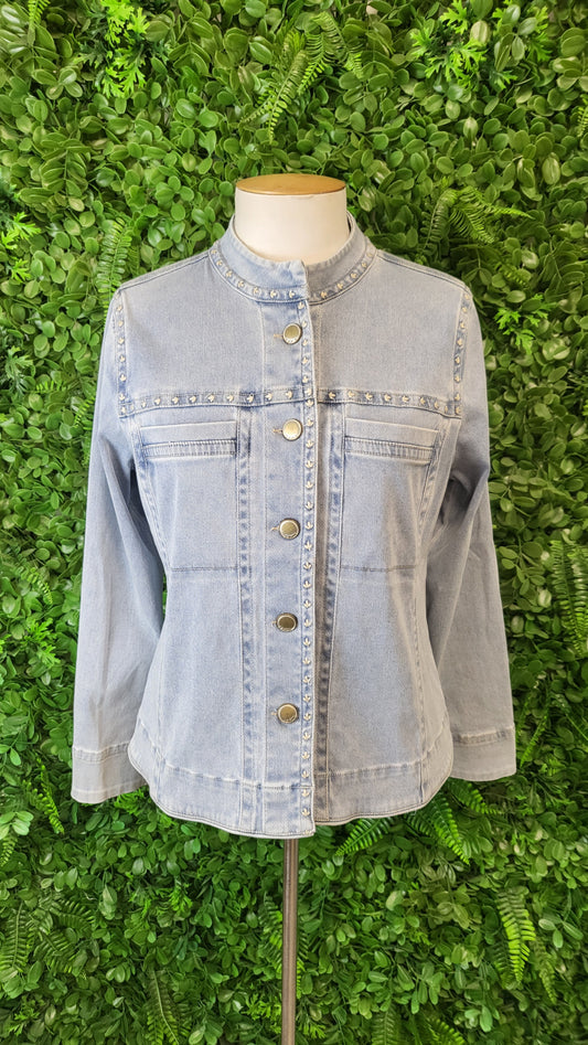 Lania The Label Blue Stitch Denim Jacket (8)